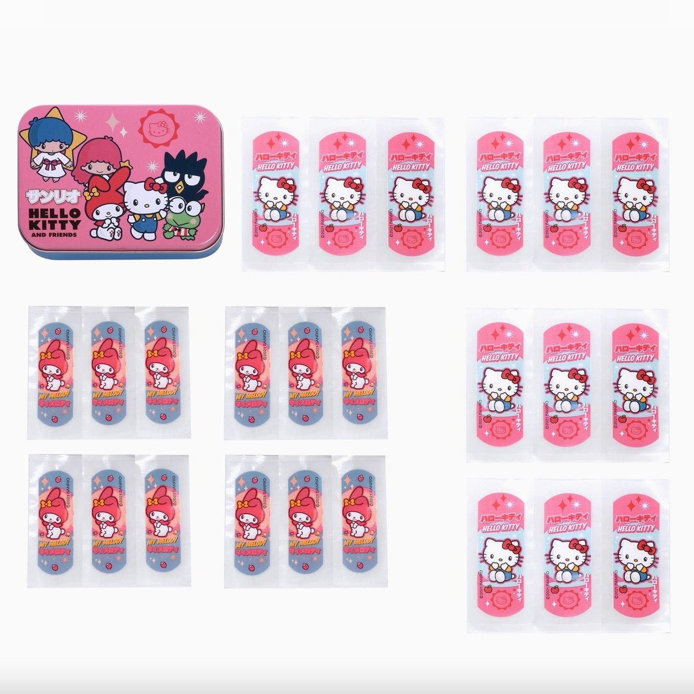 HELLO KITTY & FRIENDS – Boîte Métallique de 24 Pansements - My Keroppi Shop